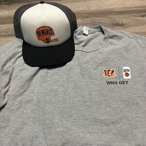 Bengals  Miller Lite T-Shirt and Hat Combo